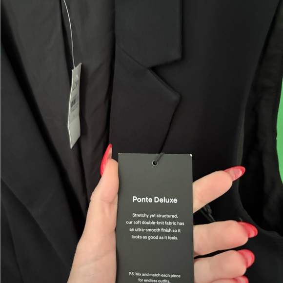 LOFT Versa  Black Sleeveless Blazer vest button down Versa - Picture 3 of 5